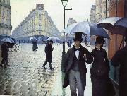 Gustave Caillebotte Paris, rain oil painting on canvas